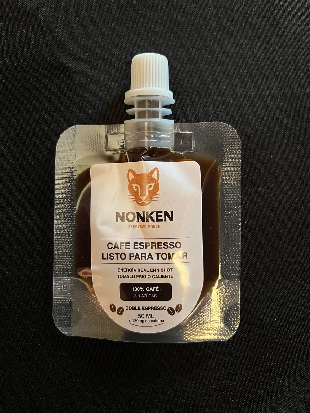 Pouch de Nonken Espresso: café espresso listo para tomar, 50 ml.